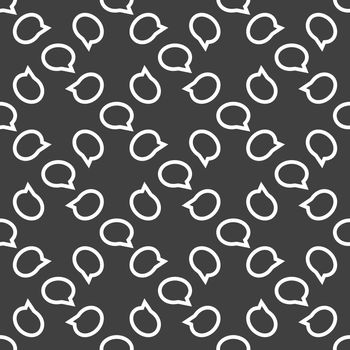 cloud thoughts web icon. flat design. Seamless pattern.