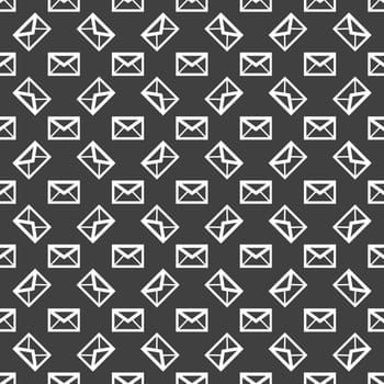 mail envelope web icon. flat design. Seamless pattern.