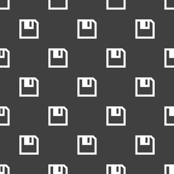 floppy disk web icon. flat design. Seamless pattern.