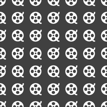 Film web icon. flat design. Seamless pattern.