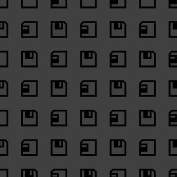 floppy disk web icon. flat design. Seamless pattern.