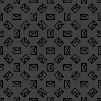 mail envelope web icon. flat design. Seamless pattern.