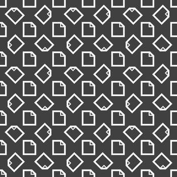 blank paper web icon. flat design. Seamless pattern.