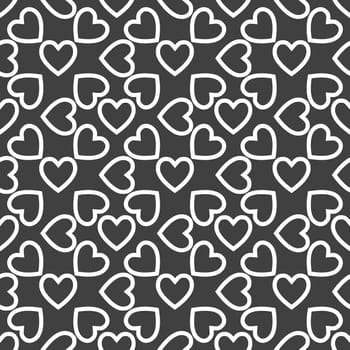 Heart web icon. flat design. Seamless pattern.