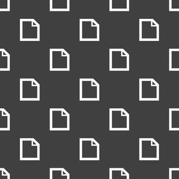 blank paper web icon. flat design. Seamless pattern.