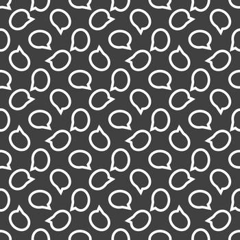 cloud thoughts web icon. flat design. Seamless pattern.
