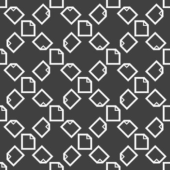 blank paper web icon. flat design. Seamless pattern.