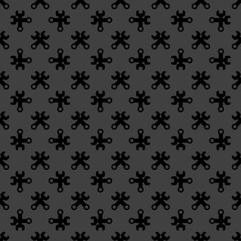 Wrench. tool to work web icon. flat design. Seamless pattern.
