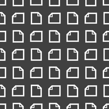 blank paper web icon. flat design. Seamless pattern.