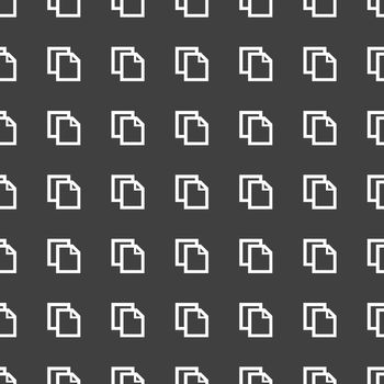 blank paper web icon. flat design. Seamless pattern.