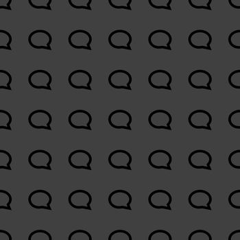 cloud thoughts web icon. flat design. Seamless pattern.