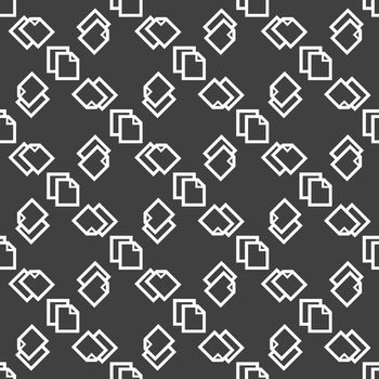 blank paper web icon. flat design. Seamless pattern.