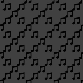 Music note web icon. flat design. Seamless pattern.