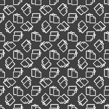 blank paper web icon. flat design. Seamless pattern.