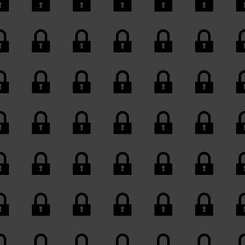 padlock web icon. flat design. Seamless pattern.