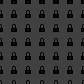 padlock web icon. flat design. Seamless pattern.