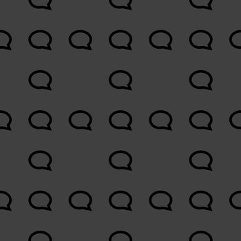 cloud thoughts web icon. flat design. Seamless pattern.