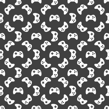 Gaming Joystick web icon. flat design. Seamless pattern.