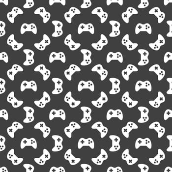 Gaming Joystick web icon. flat design. Seamless pattern.