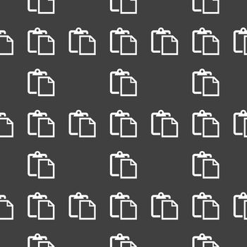 blank paper web icon. flat design. Seamless pattern.