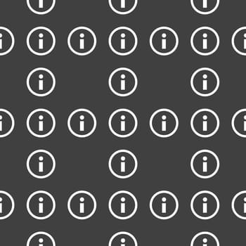 info web icon. flat design. Seamless pattern.