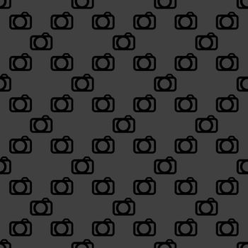 Camera web icon. flat design. Seamless pattern.