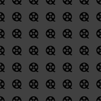 Film web icon. flat design. Seamless pattern.