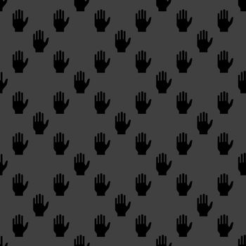 hand web icon. flat design. Seamless pattern.