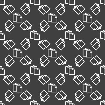 blank paper web icon. flat design. Seamless pattern.