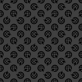 globe web icon. flat design. Seamless pattern.