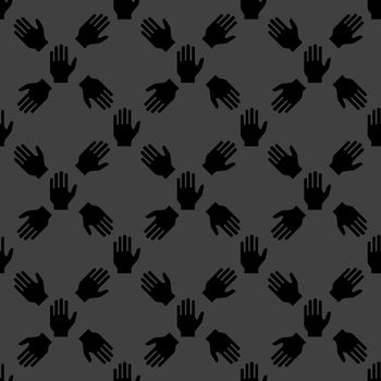 hand web icon. flat design. Seamless pattern.