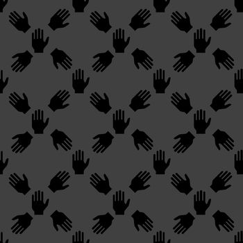 hand web icon. flat design. Seamless pattern.