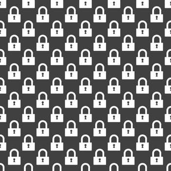 padlock web icon. flat design. Seamless pattern.