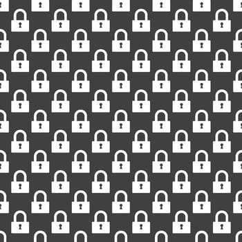 padlock web icon. flat design. Seamless pattern.