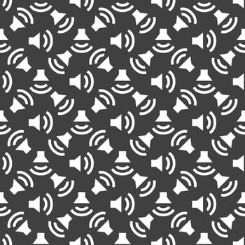 Speaker web icon flat design. Seamless pattern.