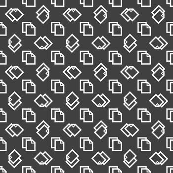 blank paper web icon. flat design. Seamless pattern.