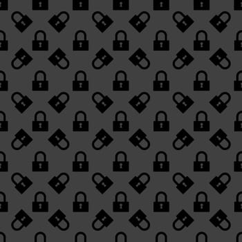 padlock web icon. flat design. Seamless pattern.