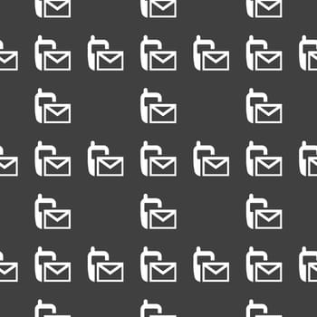 Sms web icon.  flat design. Seamless pattern.