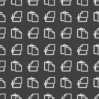 blank paper web icon. flat design. Seamless pattern.