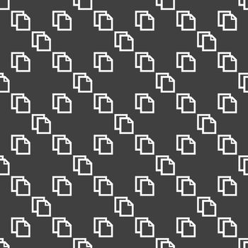 blank paper web icon. flat design. Seamless pattern.