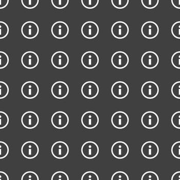 info web icon. flat design. Seamless pattern.