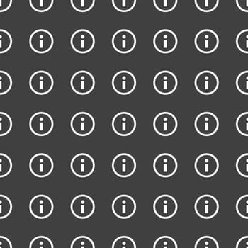 info web icon. flat design. Seamless pattern.