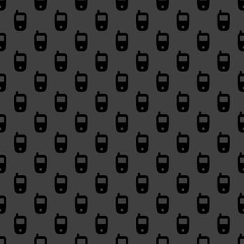 Mobile phone web icon. flat design. Seamless pattern.