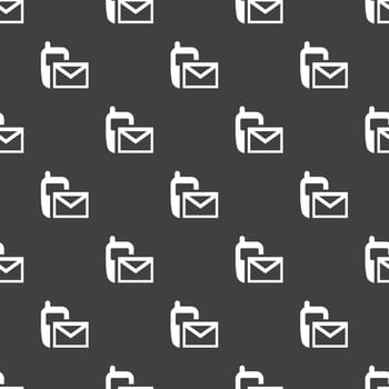 Sms web icon.  flat design. Seamless pattern.