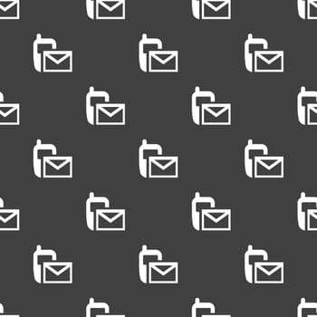 Sms web icon.  flat design. Seamless pattern.