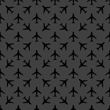 Plane web icon. flat design. Seamless pattern.