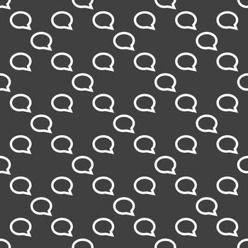 cloud thoughts web icon. flat design. Seamless pattern.