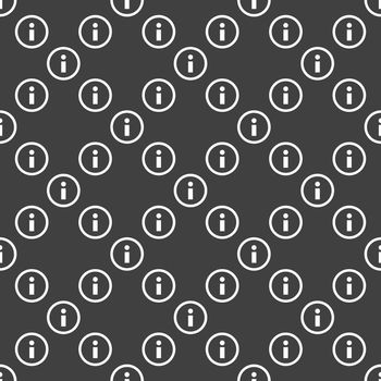 info web icon. flat design. Seamless pattern.