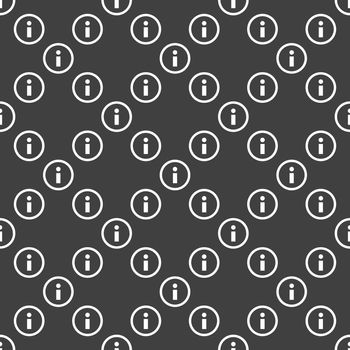 info web icon. flat design. Seamless pattern.