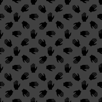 hand web icon. flat design. Seamless pattern.